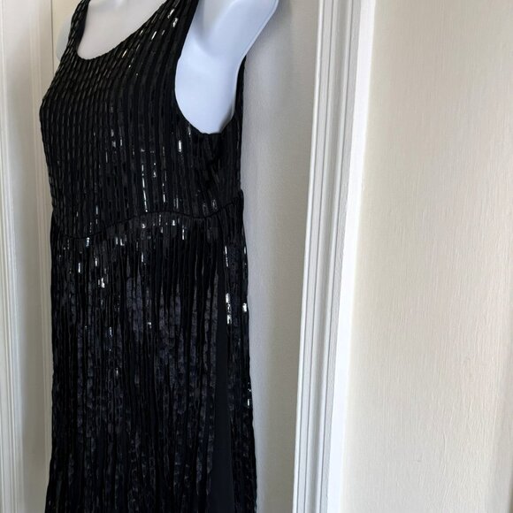 Alice & Olivia black silk sleeveless cocktail dress Sz M - Picture 7 of 12